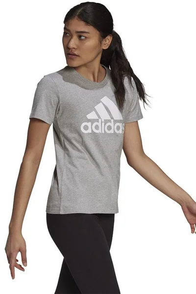 Šedé dámské tričko Adidas G Bl T W H07808