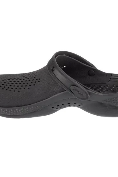 Unisex černé nazouváky Literide Crocs žabky