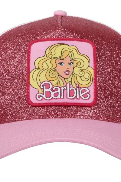 Růžová kšiltovka Capslab Trucker Barbie s větráním