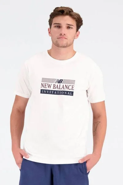 New Balance pánské sportovní tričko Core Cotton Jersey bílé