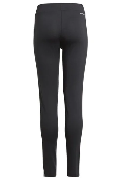 Černé dívčí legíny Adidas D2M 3 Stripes Tight Jr GN1453