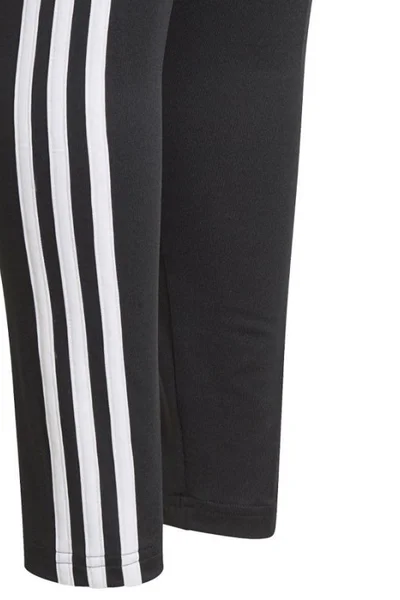 Černé dívčí legíny Adidas D2M 3 Stripes Tight Jr GN1453