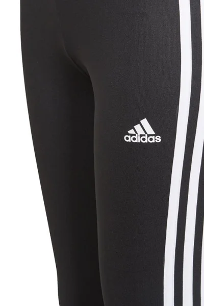 Černé dívčí legíny Adidas D2M 3 Stripes Tight Jr GN1453