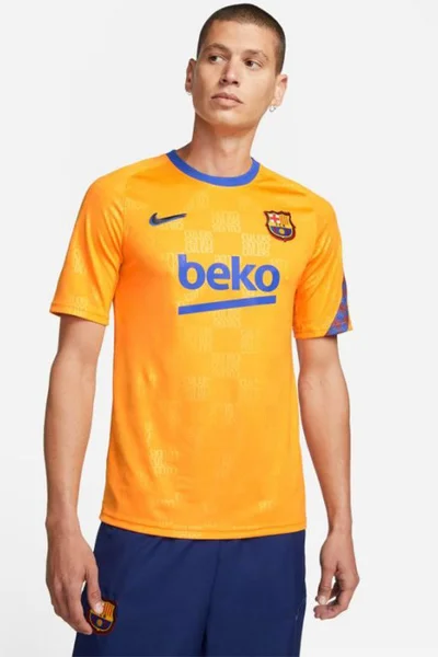 Oranžové pánské fotbalové tričko Nike FC Barcelona DF Top M DH7688 837