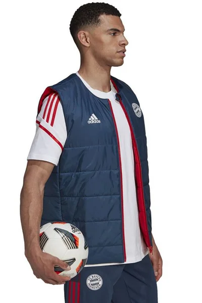 Tmavě modrá pánská vesta Adidas Bayern Pad Vest M HG1132