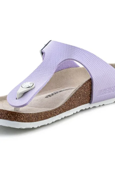 Nepřekonatelné dětské žabky Birkenstock Gizeh Shiny Purple