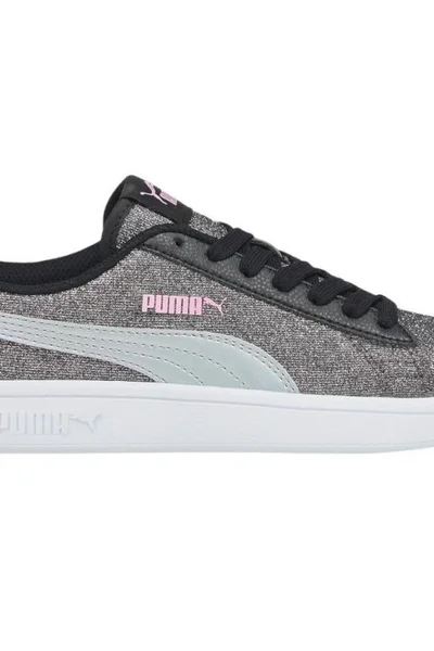 Lesklé dětské tričko Puma Glitz Glam Jr stříbrné