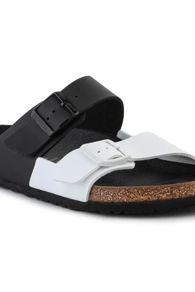 Birkenstock Arizona Split - černo-bílé žabky s EVA podrážkou