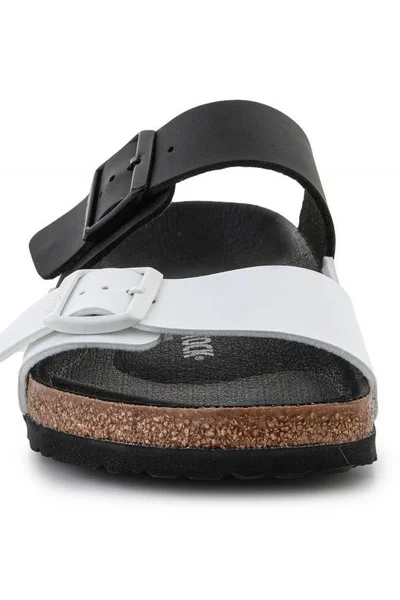 Birkenstock Arizona Split - černo-bílé žabky s EVA podrážkou