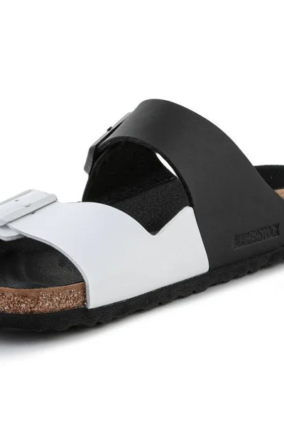 Birkenstock Arizona Split - černo-bílé žabky s EVA podrážkou