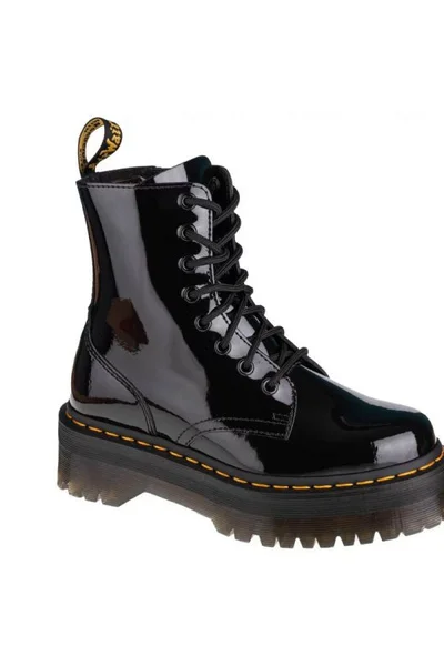 Dr Martens Jadon Lakované černé kožené unisex boty