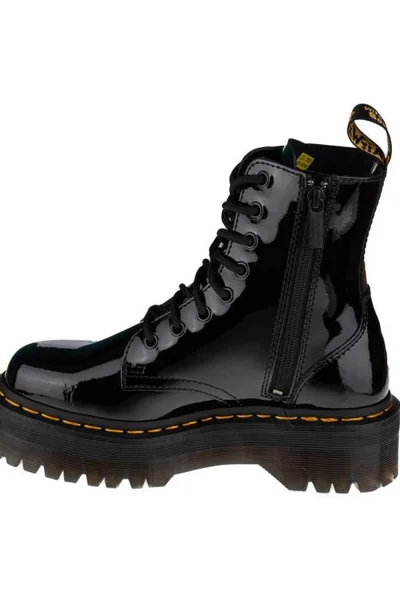 Dr Martens Jadon Lakované černé kožené unisex boty