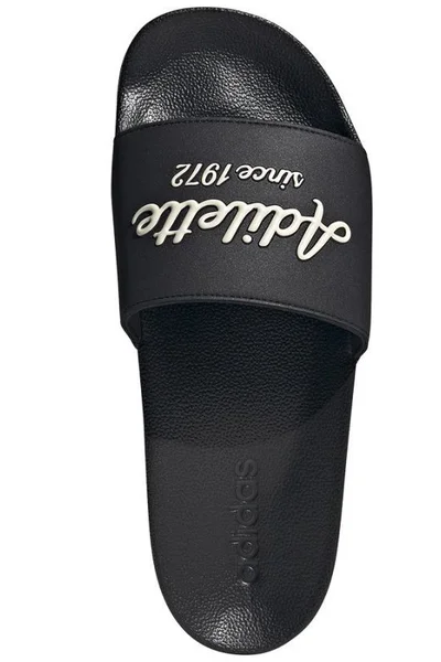 Černé Cloudfoam žabky s logem - Adidas