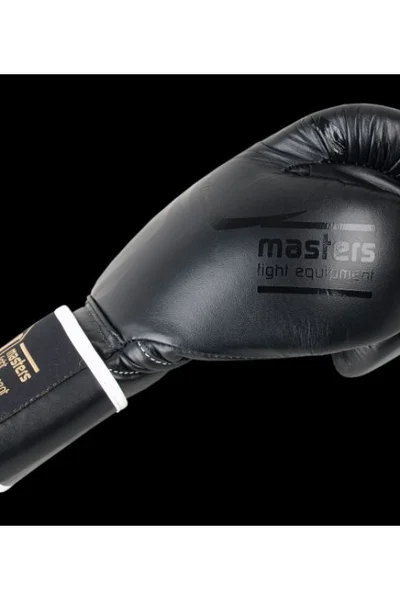 Masters kožené boxerské rukavice - černé (Black/Black)