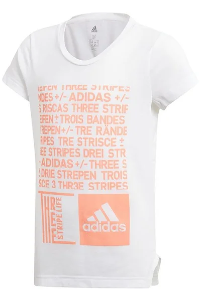 Bílé dětské tričko Adidas YG TR Graph Tee Junior DJ1061