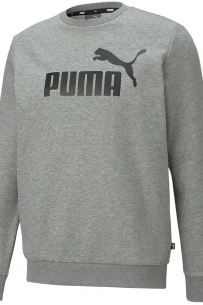 Pánská šedá mikina Puma ESS Big Logo Crew FL