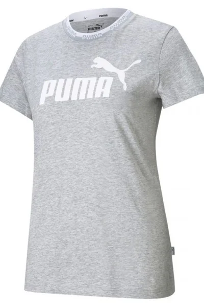 Šedé dámské tričko s velkým logem Puma