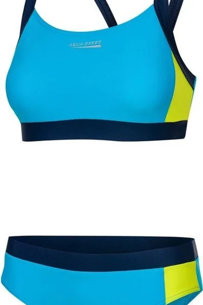 Sportovní dámské plavky Naomi BlueNavy Yellow Aqua-Speed