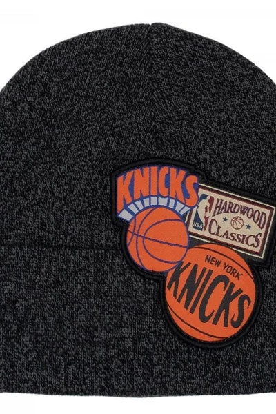 Zimní čepice New York NBA Logo - Tmavě šedá & Oranžová B2B Professional Sports