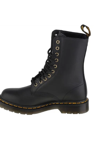 Dr Martens květinové černé kožené pánské boty