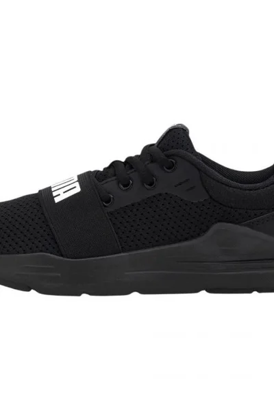 Sportovní dětské boty Puma Airflow Jr black s logem