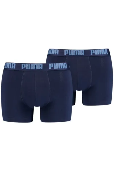 Modré pánské boxerky Puma Basic Boxer 2P M 906823 33