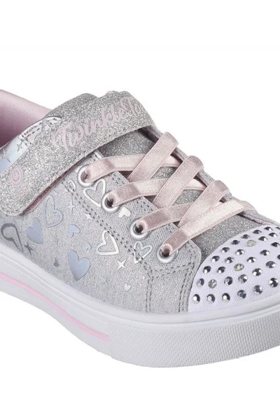 Svítící dětské boty Skechers Heather Charms na suchý zip