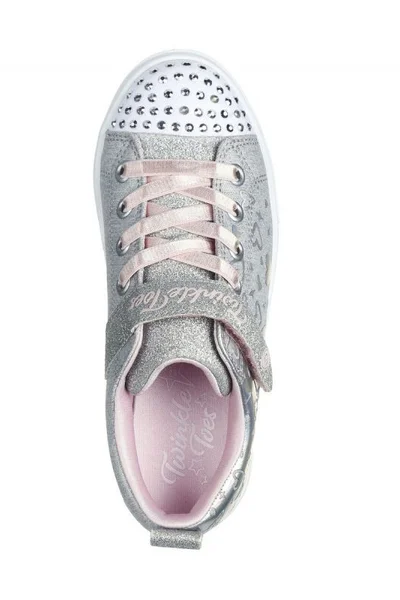 Svítící dětské boty Skechers Heather Charms na suchý zip