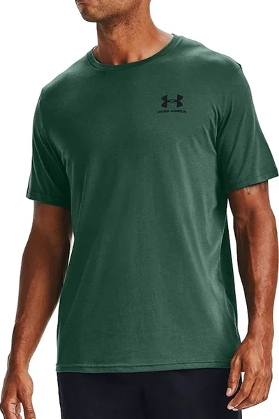 Under Armour Pánské Funkční Tričko Khaki-Tmavě Zelené