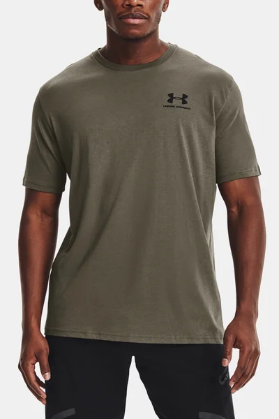 Under Armour Pánské Funkční Tričko Khaki-Tmavě Zelené