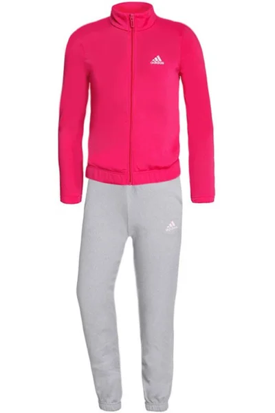 ADIDAS Essentials Junior Dětská Tepláková Sada Šedá/Růžová