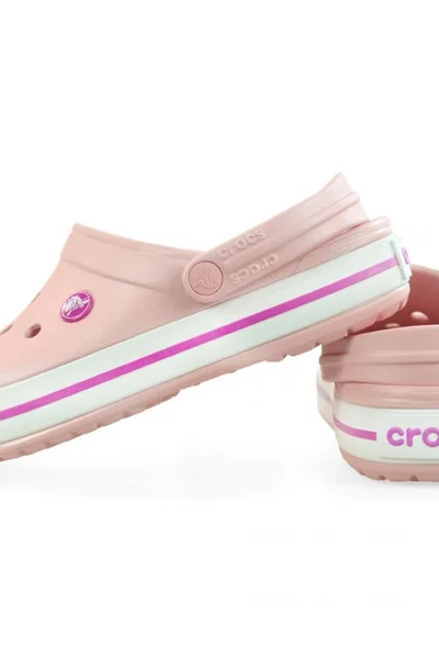 Růžové dámské nazouváky Crocs Crocband 11016 6MB