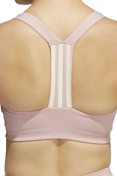 Sportovní béžová podprsenka Powerimpact Training Medium-Support Bra - Adidas