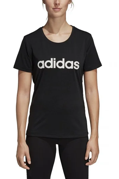 Dámské černé tričko Adidas D2M Lo Tee W DS8724