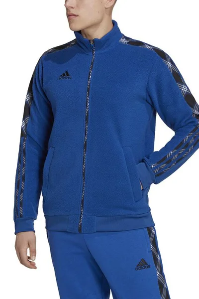 ADIDAS Fleece Winter Track pánská mikina modrá