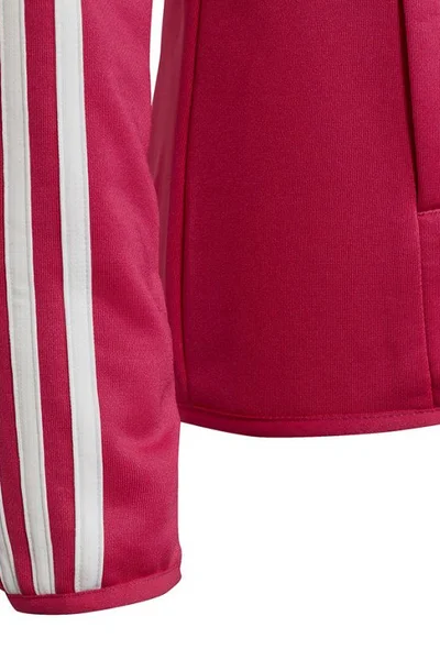 Adidas dětská růžová mikina s kapucí na zip