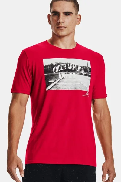 Červené pánské tričko s potiskem Under Armour Athletic Dept SS M 1370514 600