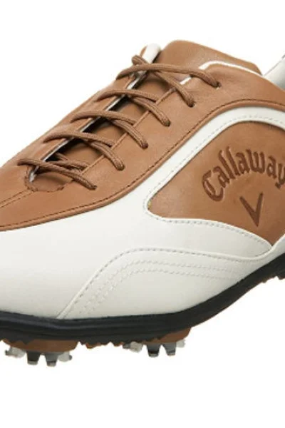 Dámská golfová obuv - Callaway ComfortDry - bílá-hnědá