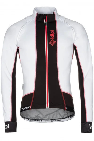 Bunda Kilpi ZAIN-M - lehká cyklistická bunda v bílo-červeno-černé barvě