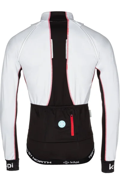 Bunda Kilpi ZAIN-M - lehká cyklistická bunda v bílo-červeno-černé barvě