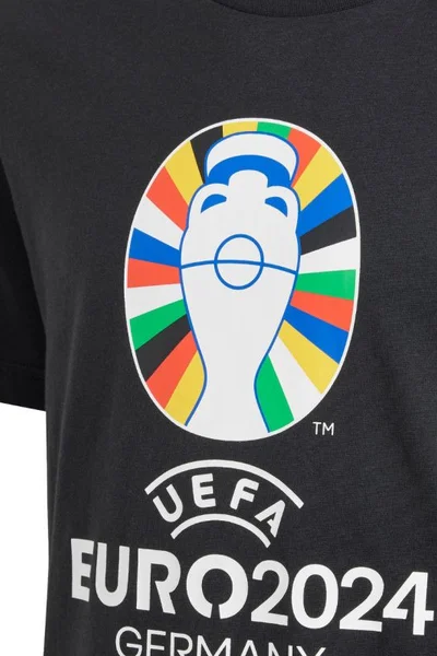 ADIDAS dětské tričko Euro24 černé krátký rukáv