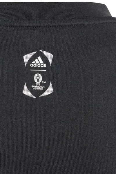 ADIDAS dětské tričko Euro24 černé krátký rukáv