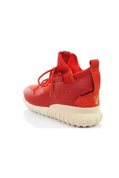 Kotníkové červené boty Tubular Adidas