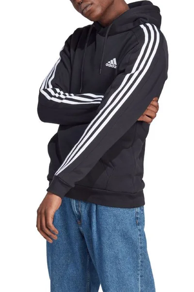 Adidas pánská mikina Essentials Fleece 3-Stripes Hoodie