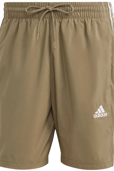 Adidas Aeroready pánské šortky Chelsea 3-Stripes khaki