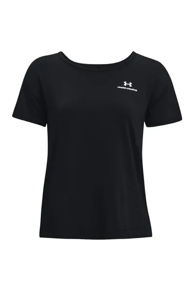 Černé dámské tréninkové tričko Under Armour Rush Energy Core Short Sleeve W 1365683-001