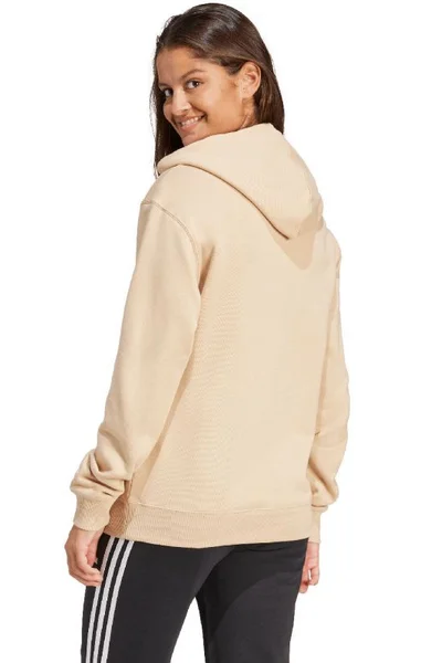 ADIDAS dámská mikina s kapucí Essentials Linear Hoodie beige