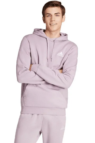 Adidas Pánská Fleece Mikina s Kapucí Essentials Purple