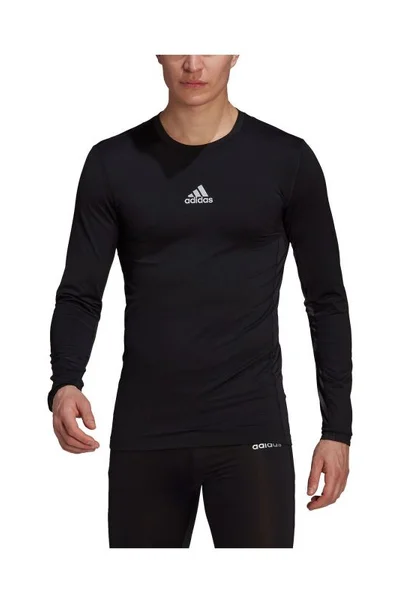 Černé kompresní tričko s dlouhým rukávem Adidas TechFit Compression M GU7339