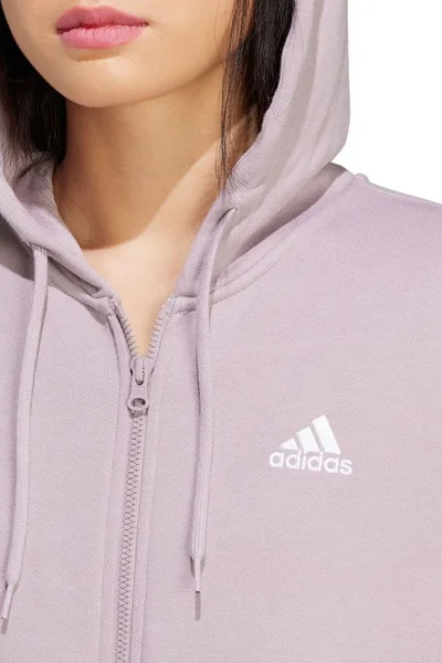 Adidas Dámská mikina s kapucí Essentials Linear fialová